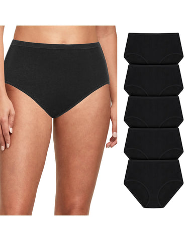 Hanes Ultimate ComfortSoft Women's Underwear Briefs, 5-Pack, Cotton Stretch