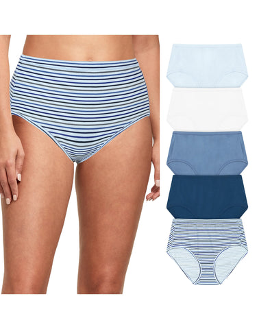 Hanes Ultimate ComfortSoft Women's Underwear Briefs, 5-Pack, Cotton Stretch
