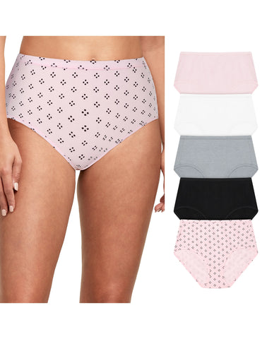 Hanes Ultimate ComfortSoft Women's Underwear Briefs, 5-Pack, Cotton Stretch