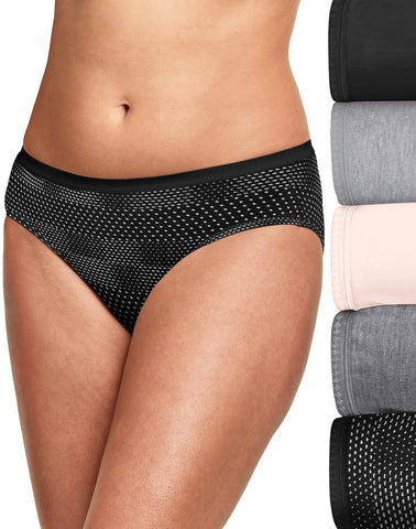 Hanes Ultimate Women's Breathable Hipster Underwear, 6-Pack