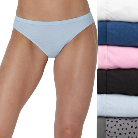 Hanes Ultimate Women's Breathable Cotton Bikini Underwear, 6-Pack