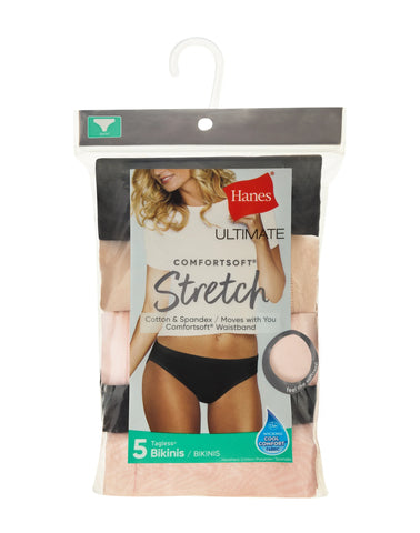 Hanes Ultimate ComfortSoft Women's Bikini Underwear, 5-Pack