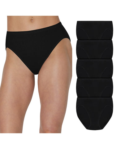 Hanes Ultimate ComfortSoft Women's Underwear High Cut, 5-Pack, Cotton Stretch