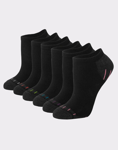 Hanes Comfort Fit Women's No-Show Socks, 6-Pairs