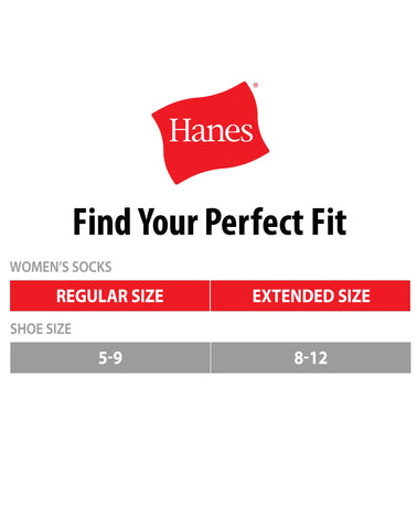 Hanes Comfort Fit Women's No-Show Socks, 6-Pairs