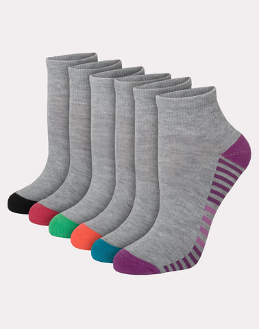 Hanes Comfort Fit Women's Ankle Socks, 6-Pairs