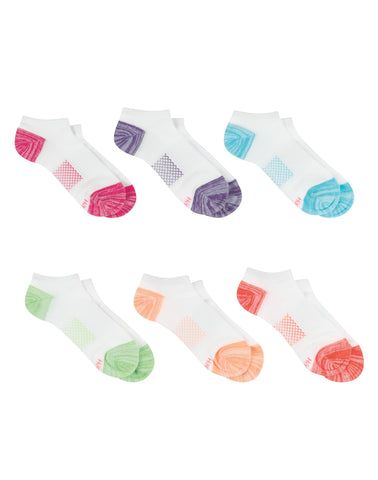 Hanes X-Temp Women's No Show Socks, Extended Sizes, 6-Pairs