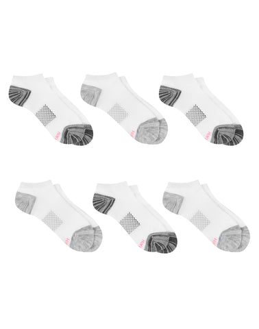 Hanes X-Temp Women's No Show Socks, Extended Sizes, 6-Pairs