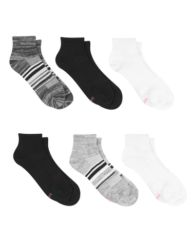 Hanes X-Temp Women's Ankle Socks, Extended Sizes, 6-Pairs