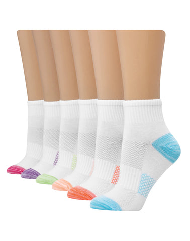 Hanes X-Temp Women's Ankle Socks, Extended Sizes, 6-Pairs
