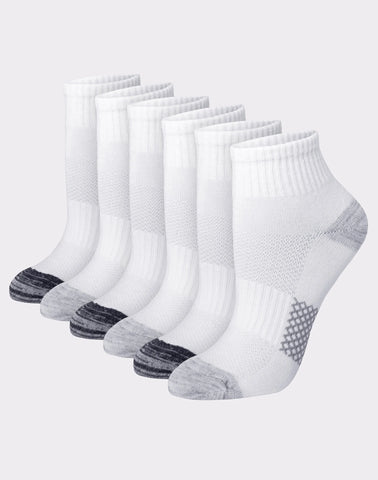 Hanes X-Temp Women's Ankle Socks, Extended Sizes, 6-Pairs