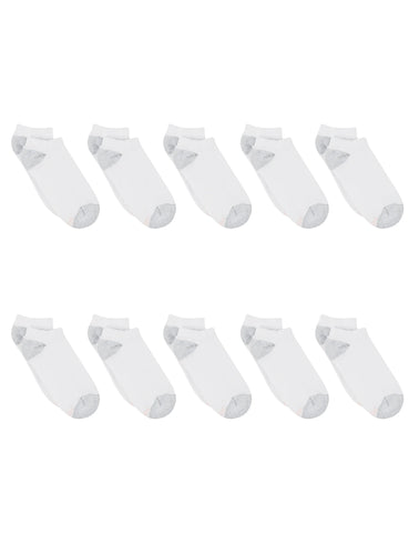 Hanes Women's Athletic No Show Socks, Full Sole Cushion, 10-Pairs