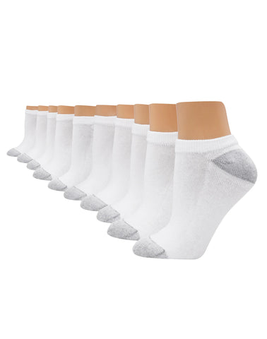Hanes Women's Athletic No Show Socks, Full Sole Cushion, 10-Pairs