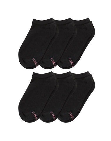 Hanes Women's No-Show Socks, Moisture-Wicking, Extended Sizes 8-12, 6-Pairs