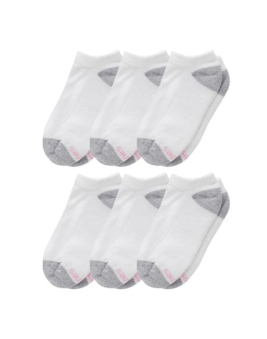 Hanes Women's No-Show Socks, Moisture-Wicking, Extended Sizes 8-12, 6-Pairs