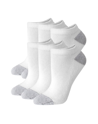 Hanes Women's No-Show Socks, Moisture-Wicking, Extended Sizes 8-12, 6-Pairs