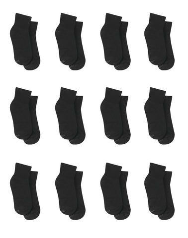 Hanes Women's Athletic Ankle Socks, Full Sole Cushion, Extended Sizes, 10-Pairs
