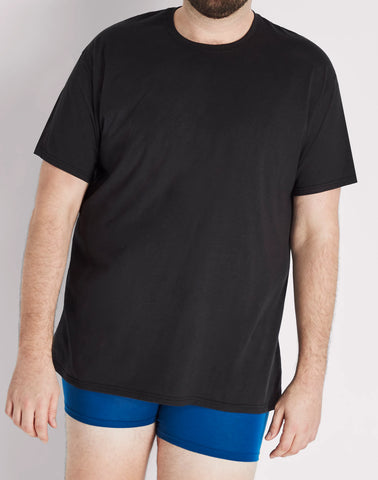 Hanes Ultimate Cotton Big Men’s T-Shirt Pack, Black/Grey, 4-Pack, (Big & Tall Sizes)