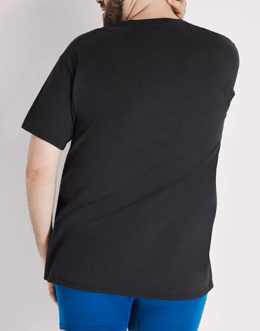 Hanes Ultimate Cotton Big Men’s T-Shirt Pack, Black/Grey, 4-Pack, (Big & Tall Sizes)