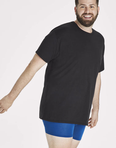 Hanes Ultimate Cotton Big Men’s T-Shirt Pack, Black/Grey, 4-Pack, (Big & Tall Sizes)