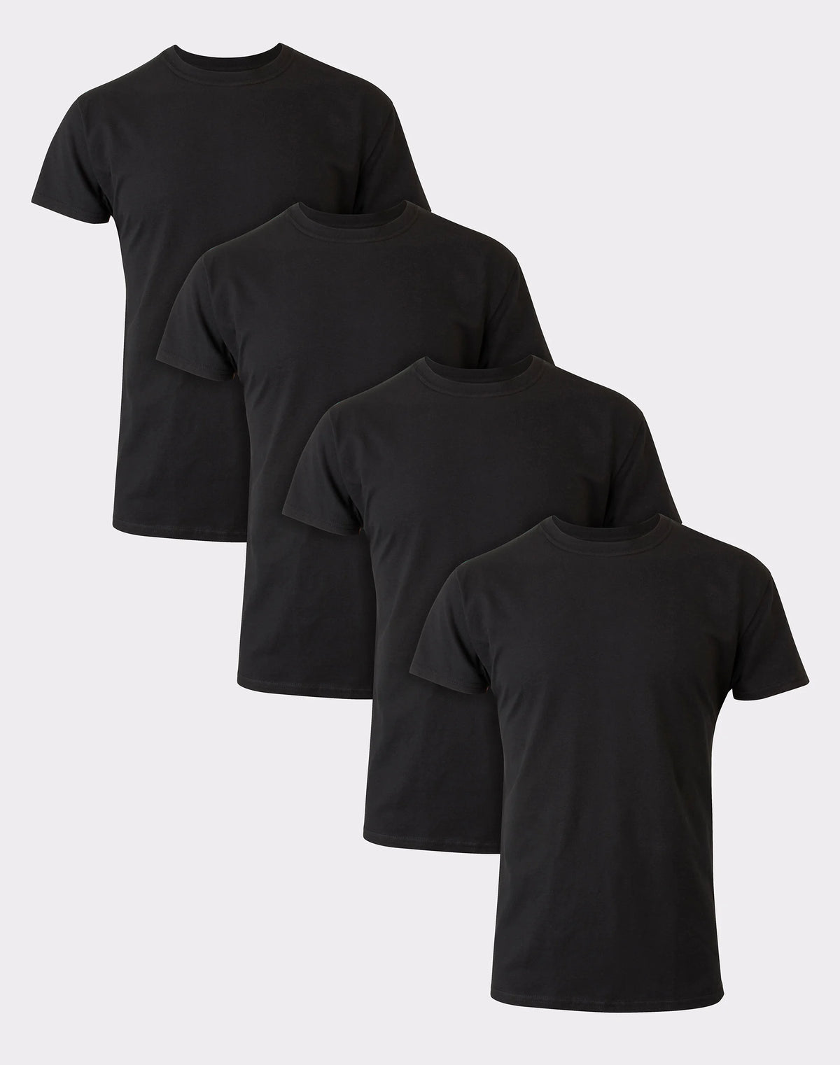 Hanes Ultimate Cotton Big Men’s T-Shirt Pack, Black/Grey, 4-Pack, (Big & Tall Sizes)