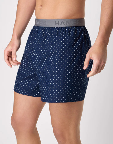 Hanes Ultimate Men's Woven Boxer Underwear, Assorted Plaids & Prints, 5-Pack