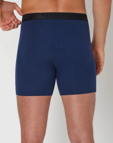Hanes Ultimate Men’s Cotton Boxer Brief Underwear, Comfort Flex Waistband, Assorted, 5-Pack