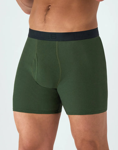 Hanes Ultimate Men’s Cotton Boxer Brief Underwear, Comfort Flex Waistband, Solids/Print, 5-Pack