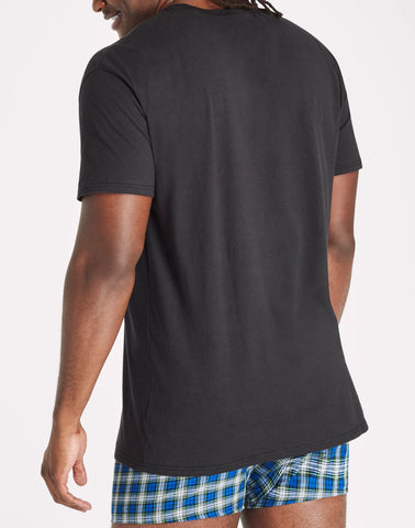 Hanes Ultimate Cotton Tall Men’s T-Shirt Pack, Black/Grey, 4- Pack, (Big & Tall Sizes)