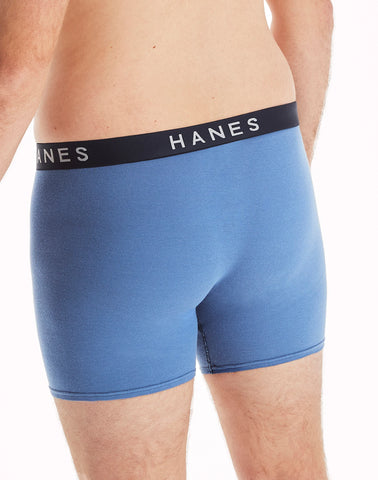 Hanes Ultimate Men's Boxer Brief Underwear, Ringer Style, 5-Pack