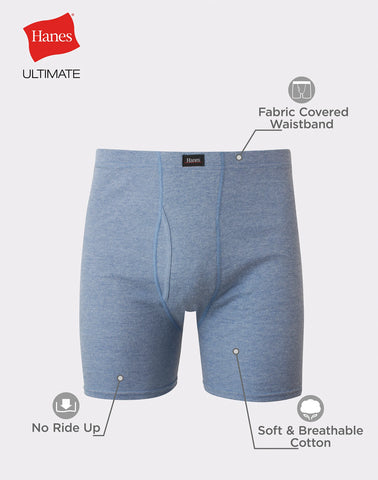 Hanes Ultimate Men's Boxer Brief Underwear, ComfortSoft Waistband, 5-Pack