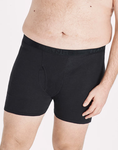 Hanes Ultimate Big Men’s Cotton Boxer Brief Underwear, 4-Pack (Big & Tall Sizes)