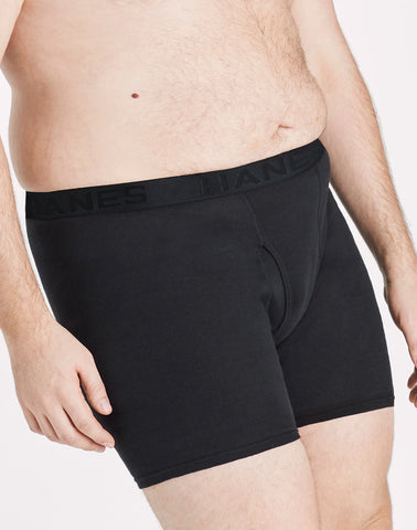 Hanes Ultimate Big Men’s Cotton Boxer Brief Underwear, 4-Pack (Big & Tall Sizes)