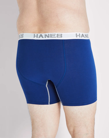Hanes Ultimate Stretch Cotton Big Men’s Boxer Brief Underwear, Assorted, 4-Pack (Big & Tall Sizes)