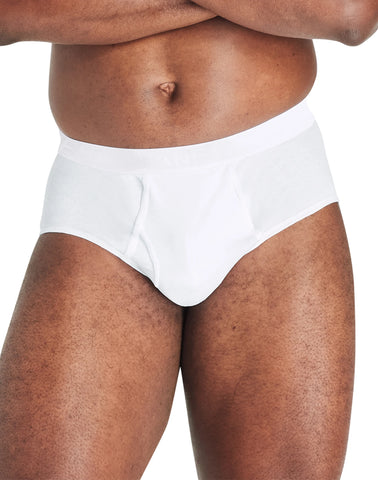 Hanes Ultimate Big Men’s White Cotton Brief Underwear, 6-Pack, (Big & Tall Sizes)