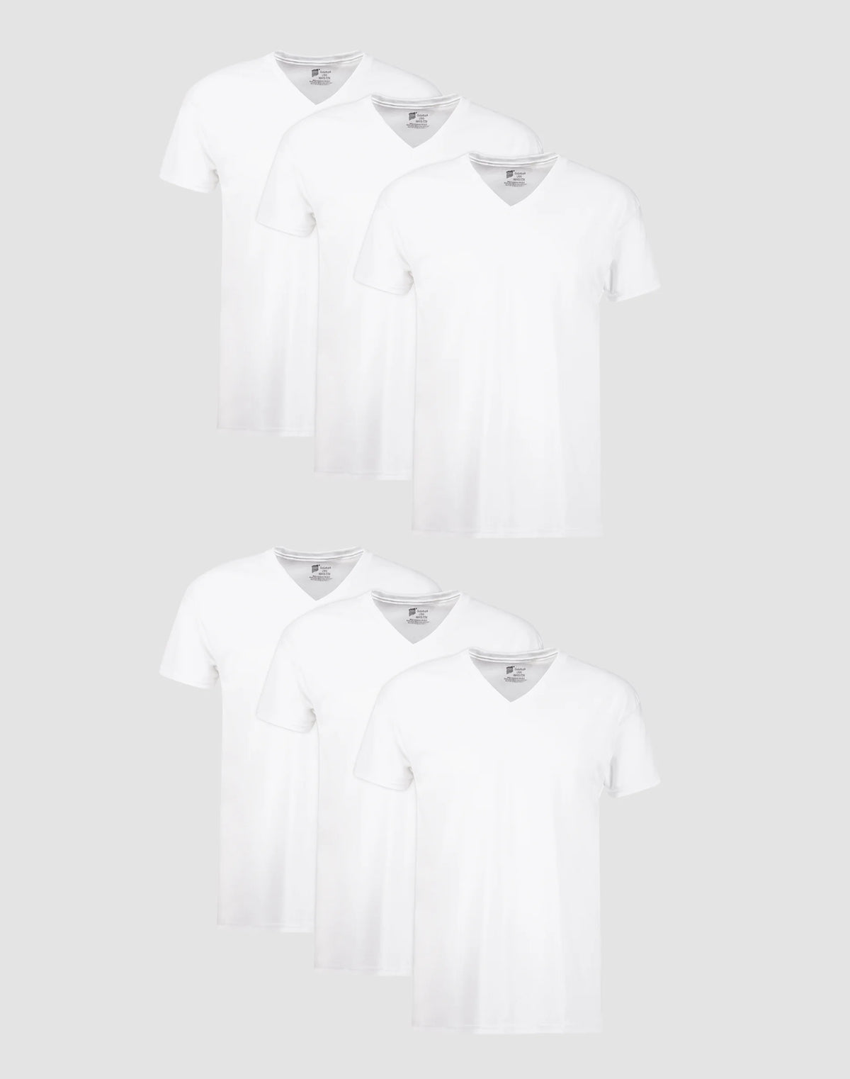 Hanes Men's Undershirt Pack, V-Neck, Moisture-Wicking Cotton with Odor Control, 6-Pack