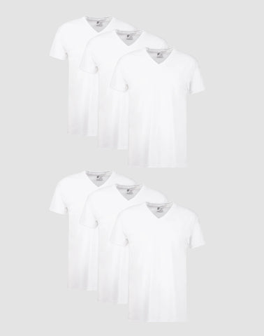 Hanes Men's Undershirt Pack, V-Neck, Moisture-Wicking Cotton with Odor Control, 6-Pack