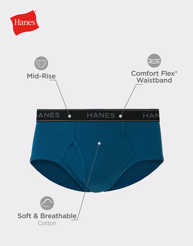 Hanes Comfort Flex Men's Brief Underwear, Mid-Rise, 6-Pack