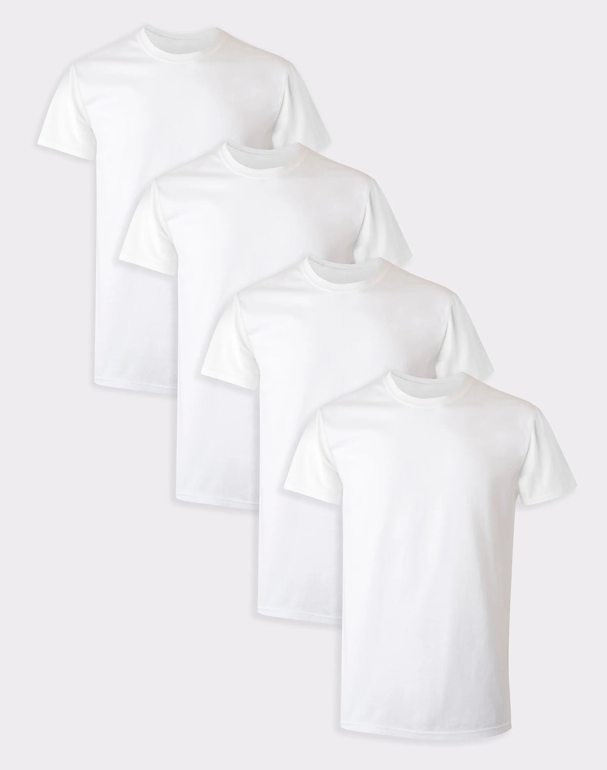 Hanes Ultimate Big Men’s White Undershirt Pack, Cotton, 4-Pack, (Big & Tall Sizes)