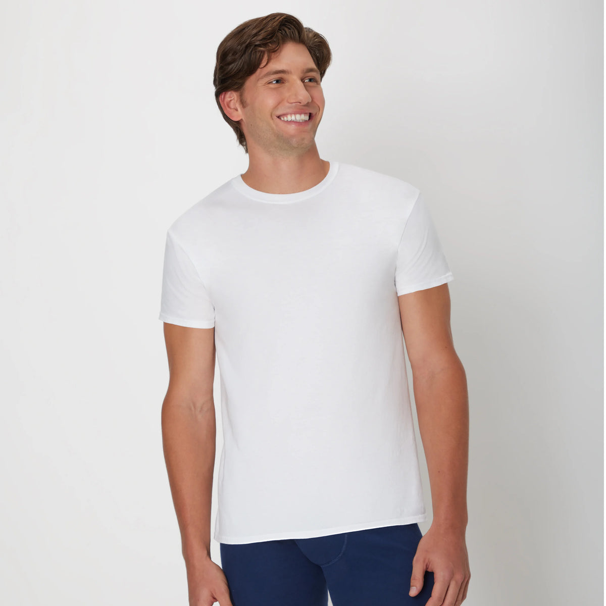 Hanes Ultimate Men’s Undershirt Pack, Ringspun Cotton, White, 6-Pack