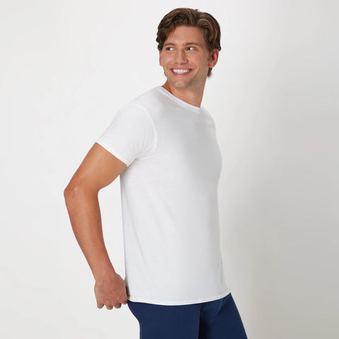 Hanes Ultimate Men’s Undershirt Pack, Ringspun Cotton, White, 6-Pack