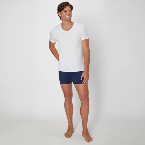 Hanes Ultimate Men’s V-Neck Undershirt Pack, ComfortSoft, White 6-Pack