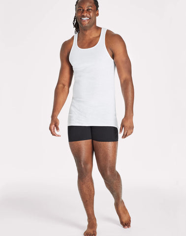 Hanes Ultimate Tall Men’s Tank Top Undershirts Pack, Cotton, 5-Pack, (Big & Tall Sizes)