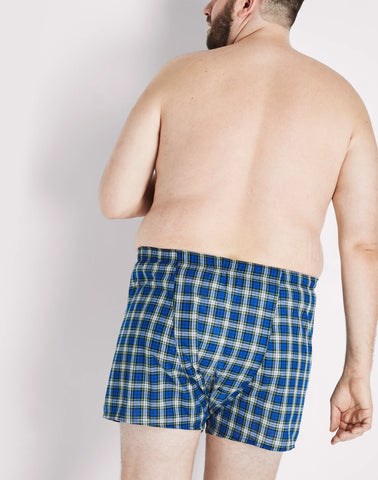 Hanes Ultimate Big Men’s Woven Boxer Underwear, Tartan Prints, 4-Pack, (Big & Tall Sizes)