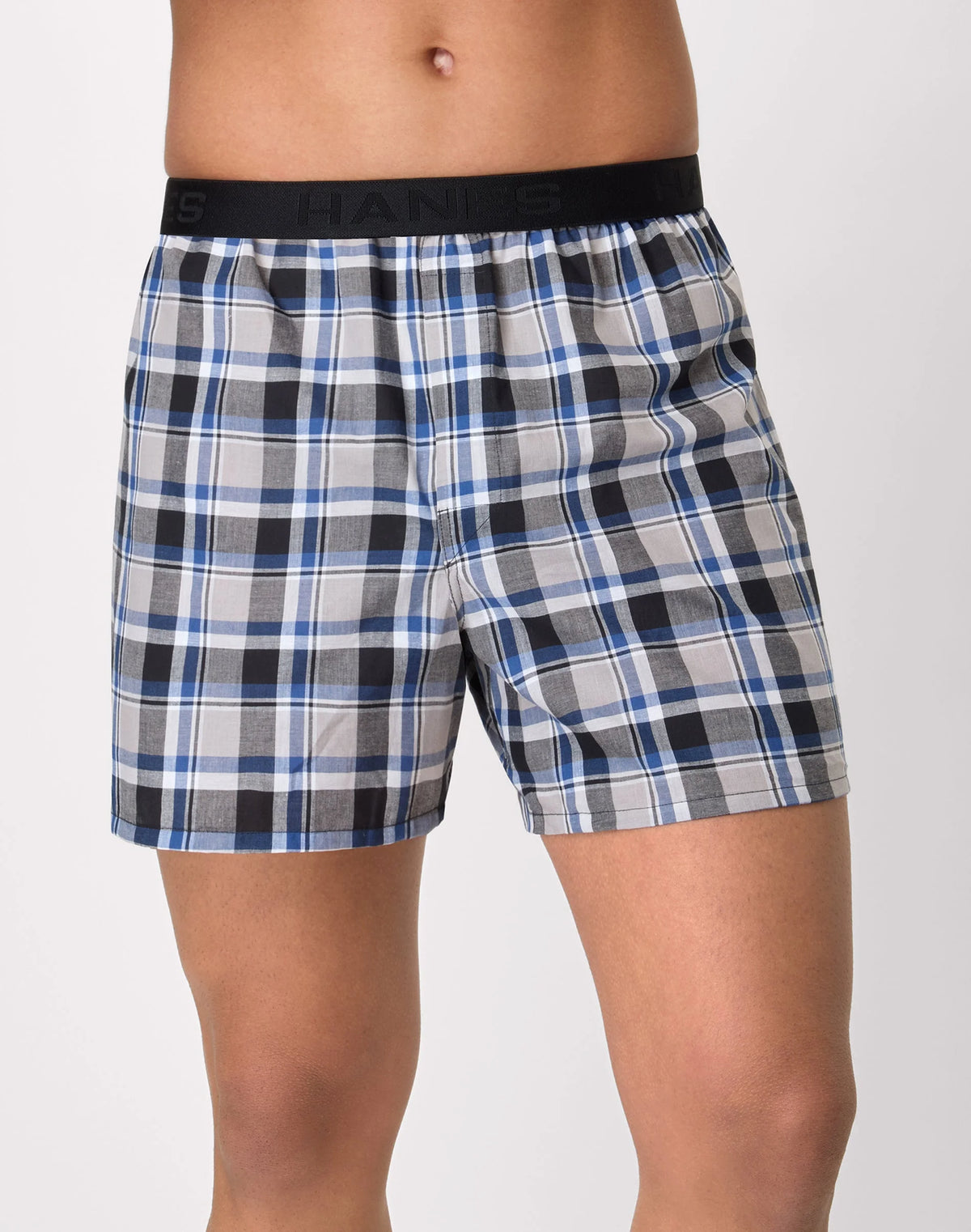 Hanes Ultimate Men's Woven Boxer Underwear, Assorted Plaids, 5-Pack