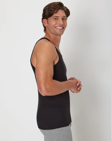 Hanes Ultimate ComfortSoft Men's Tank Undershirt, Black/Grey, 6-Pack