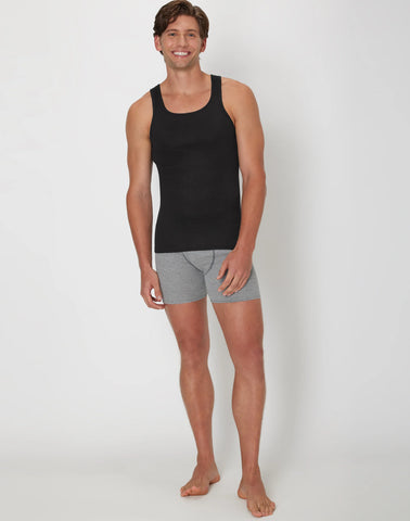 Hanes Ultimate ComfortSoft Men's Tank Undershirt, Black/Grey, 6-Pack