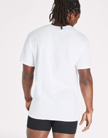 Hanes Ultimate Tall Men’s White Cotton Undershirt, 4-Pack, (Big & Tall Sizes)