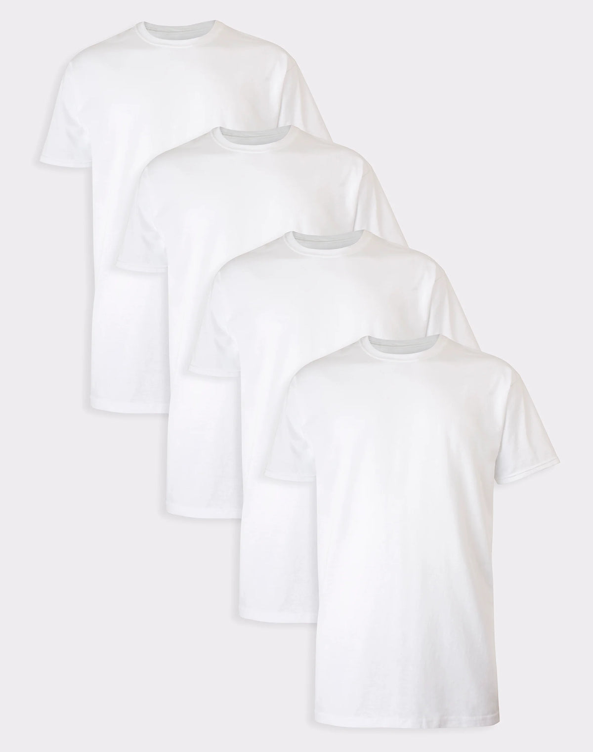 Hanes Ultimate Tall Men’s White Cotton Undershirt, 4-Pack, (Big & Tall Sizes)