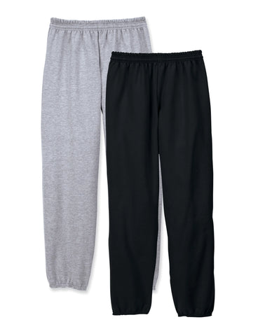 Hanes EcoSmart Men's Fleece Sweatpants, Value 2-Pack, 32